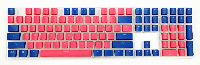 Капачки за механична клавиатура Ducky Pudding Red & Blue 108-Keycap Set PBT Double-Shot US Layout