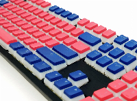 Капачки за механична клавиатура Ducky Pudding Red & Blue 108-Keycap Set PBT Double-Shot US Layout