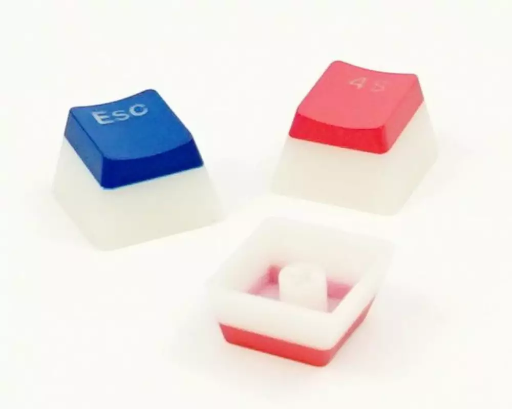 Капачки за механична клавиатура Ducky Pudding Red & Blue 108-Keycap Set PBT Double-Shot US Layout