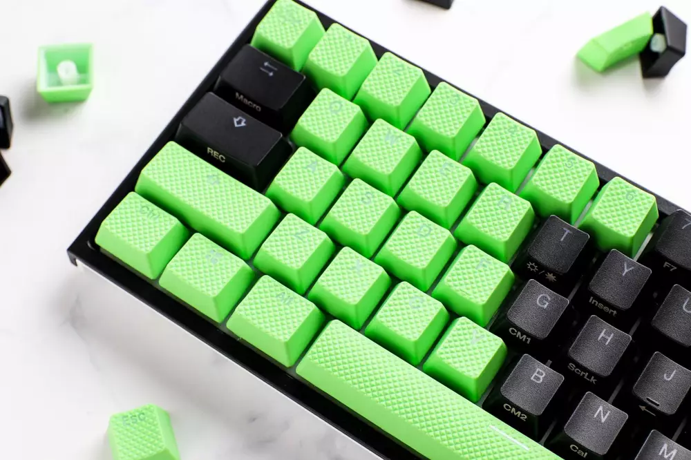 Капачки за механична клавиатура Ducky Green 31-Keycap Set Rubber Backlit Double-Shot US Layout