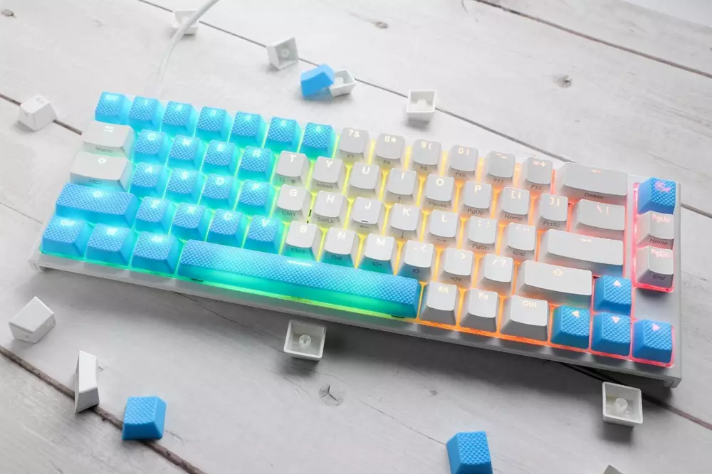 Капачки за механична клавиатура Ducky Blue 31-Keycap Set Rubber Backlit Double-Shot US Layout