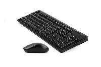 Комплект клавиатура и мишка A4tech 4200N, Безжичен, мишка V-track, Черен