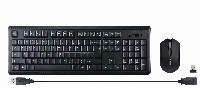 Комплект клавиатура и мишка A4tech 4200N, Безжичен, мишка V-track, Черен