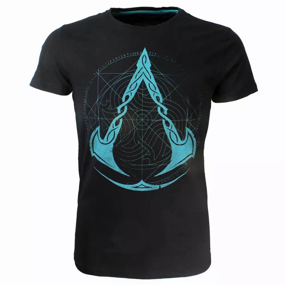 Тениска Difuzed Assassin's Creed Valhalla - Crest Grid - Men's T-shirt - M