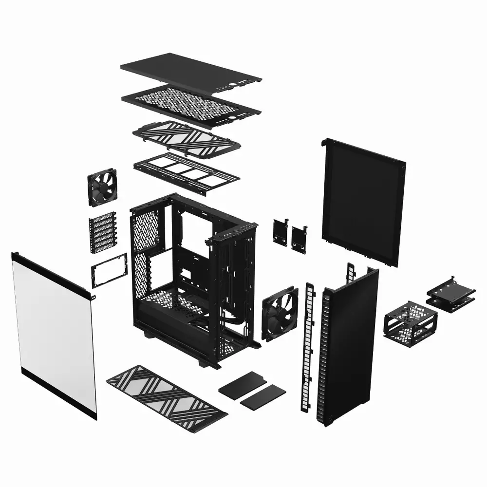 Кутия Fractal Define 7 Compact Dark Tempered Glass