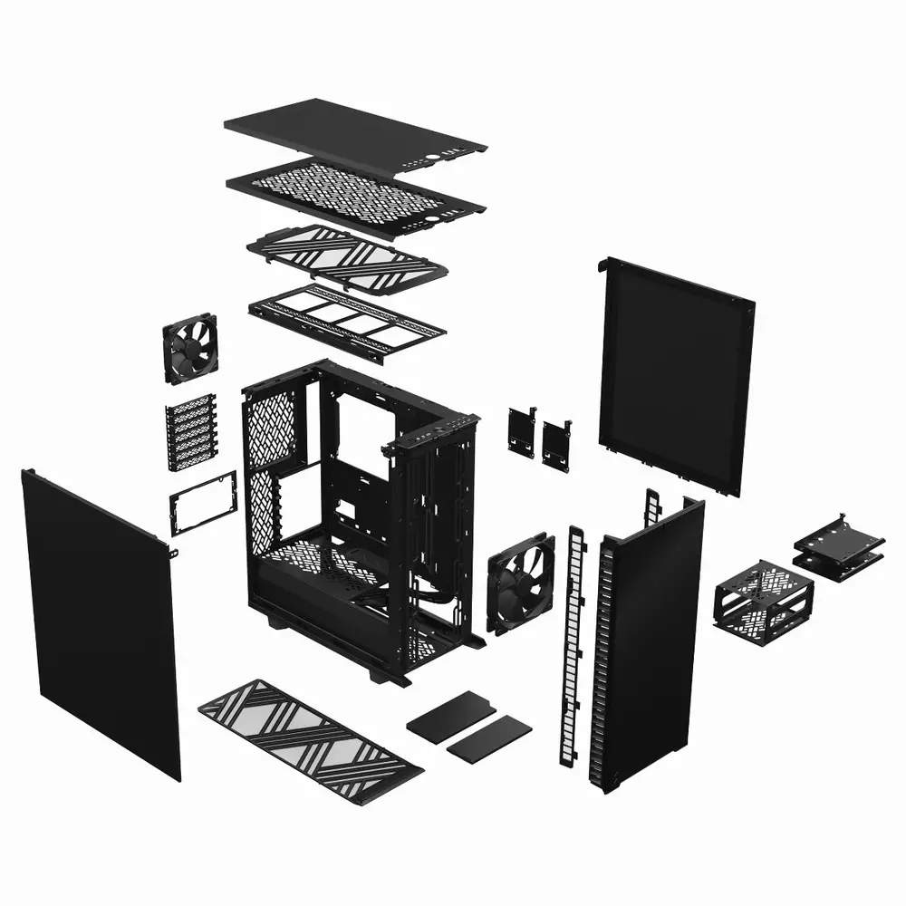 Кутия Fractal Define 7 Compact Black ATX Case - FD-C-DEF7C-01