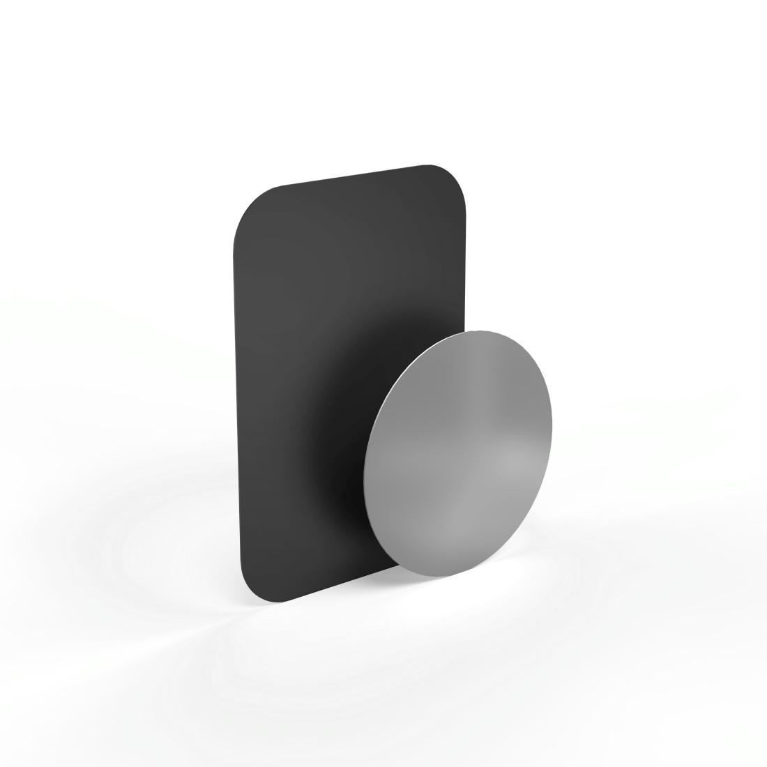 Метална плочка за магнитна стойка HAMA Magnet, Черен/Сребрист