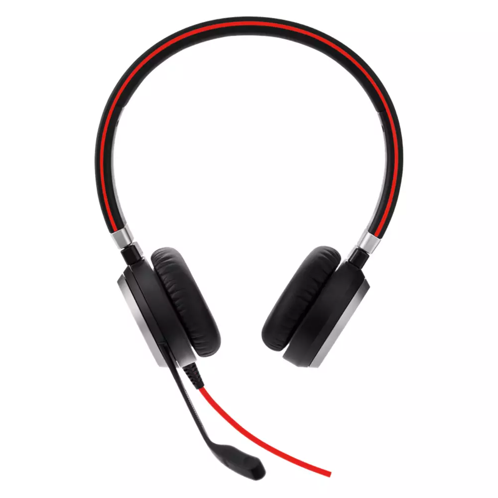 Слушалки Jabra Evolve 40 Stereo Unified Communication Optimized, Микрофон, Черни 