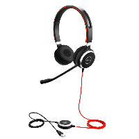 Слушалки Jabra Evolve 40 Stereo Microsoft Teams Optimized, Микрофон, Черни 
