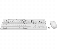 Kомплект безжични клавиатура с мишка Logitech MK295 Silent, Бял