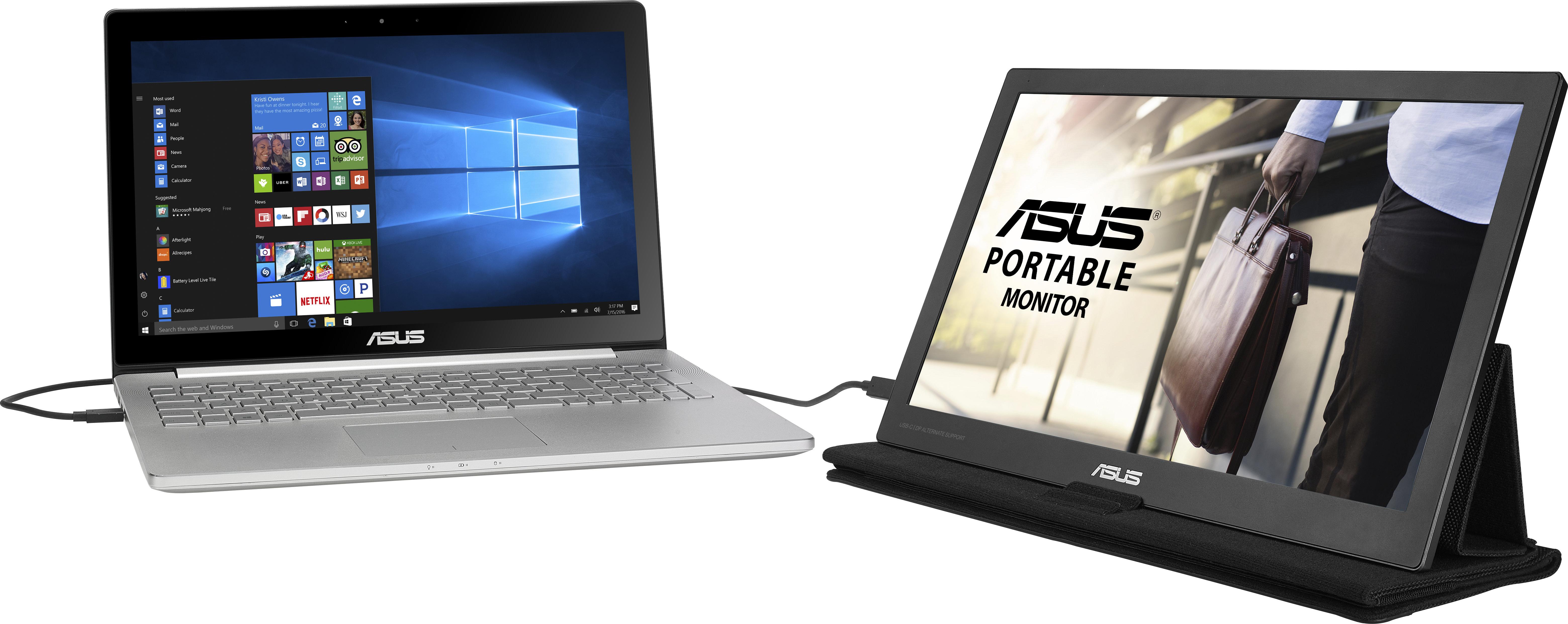 Монитор ASUS 15.6" MB169C+, Full HD (1920x1080), IPS, USB Type-C