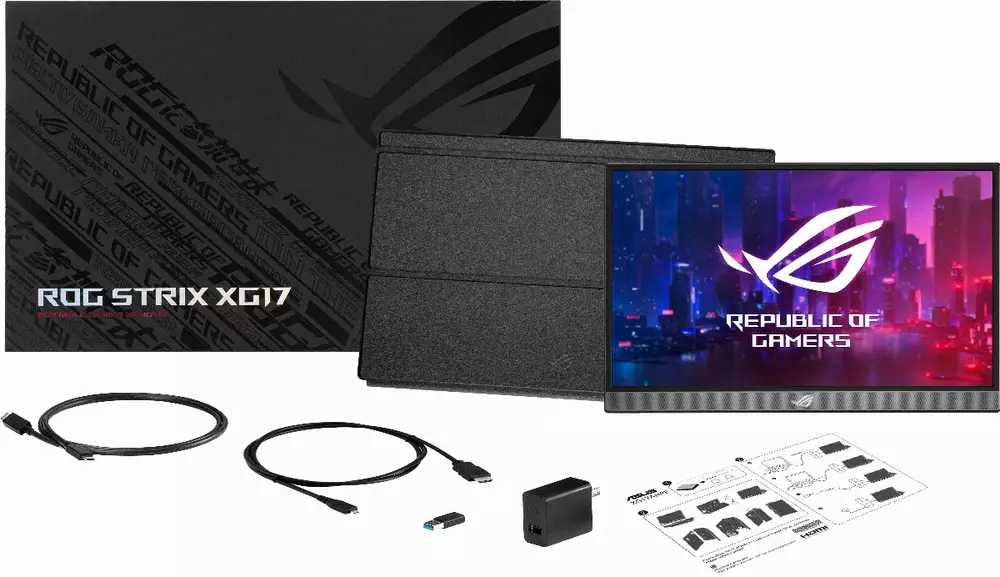 Οθόνη ASUS 17.3" ROG Strix XG17AHPE, FullHD (1920x1080), IPS, 240Hz, Adaptive-sync, USB Type-C, Μπαταρία