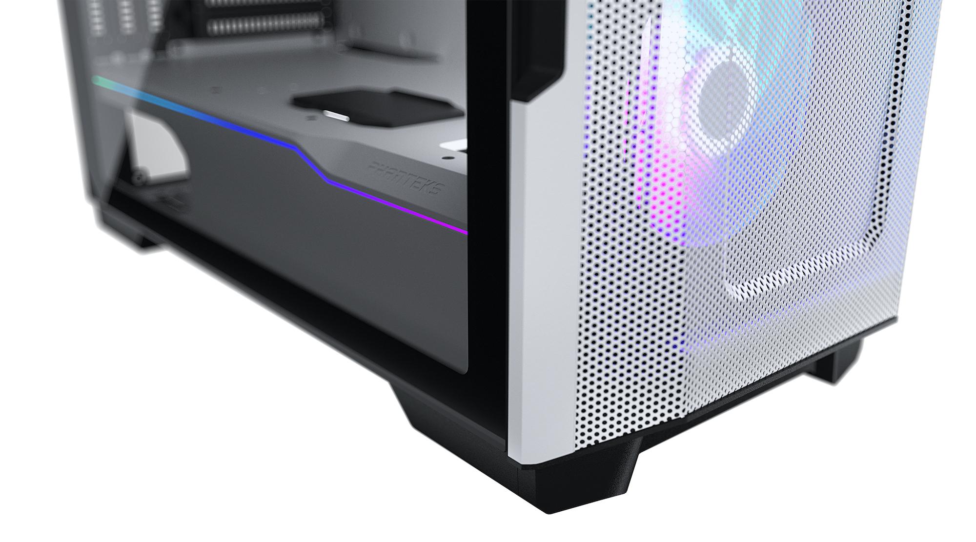 Кутия Phanteks P500A TG DRGB Mid-tower, Бяла