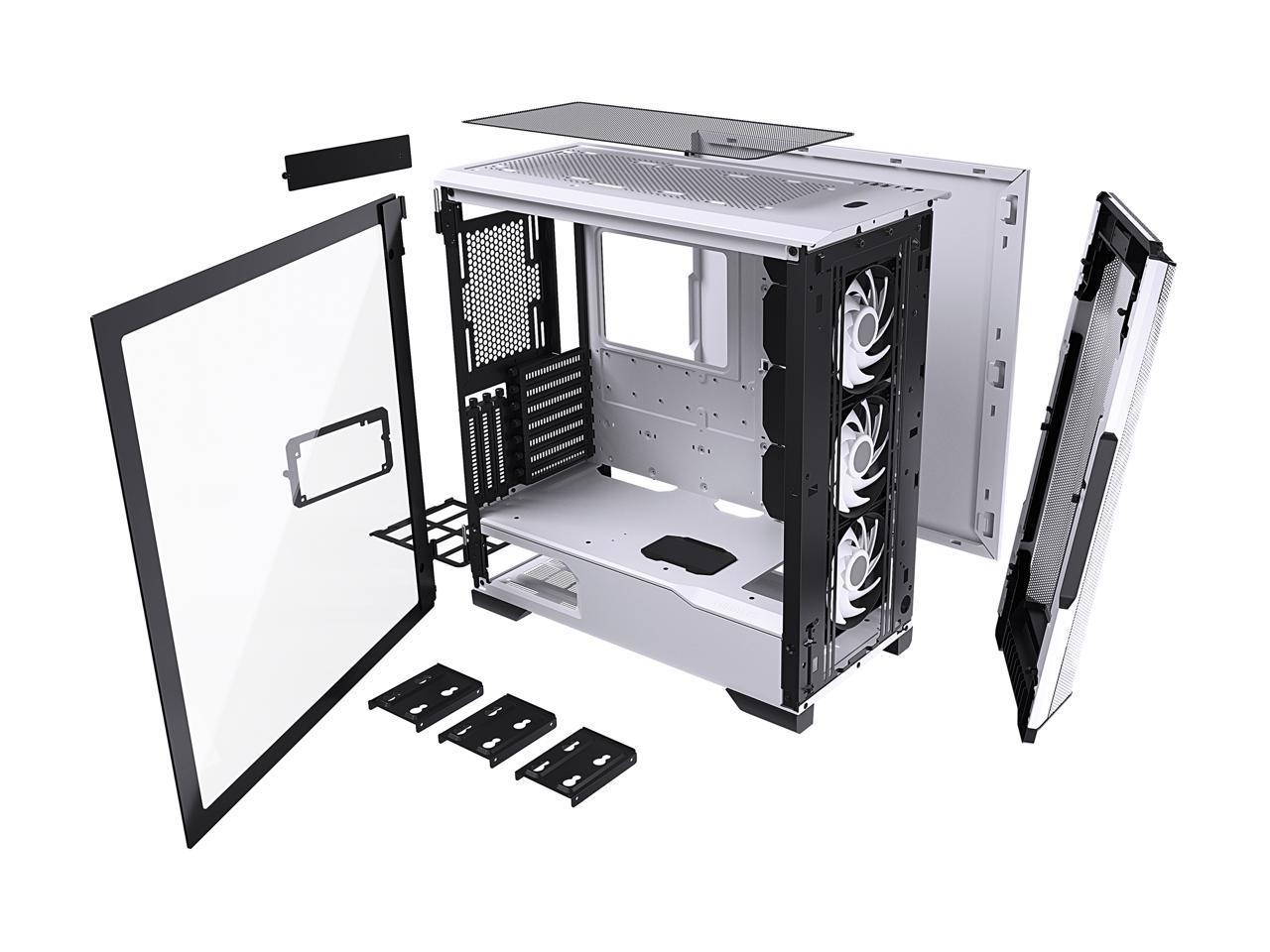 Кутия Phanteks P500A TG DRGB Mid-tower, Бяла