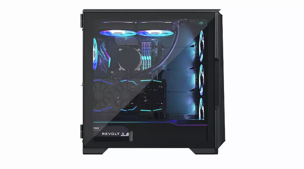 Кутия Phanteks P500A TG DRGB Mid-tower, Черен