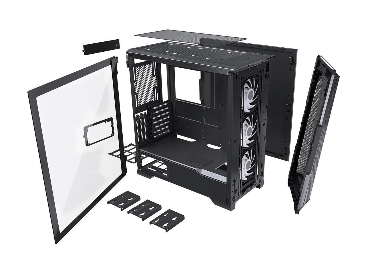 Кутия Phanteks P500A TG DRGB Mid-tower, Черен