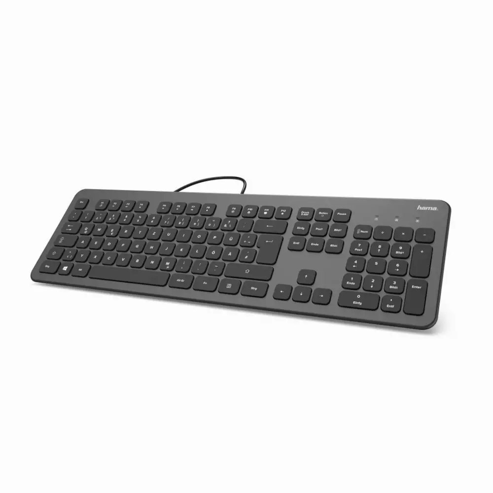 Клавиатура безшумна HAMA KC-700 USB, кирилизирана, Черен/Сив