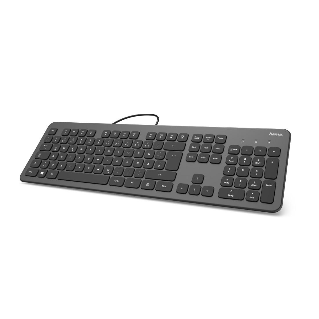 Tastiera silenziosa HAMA KC-700 USB, cirillica, Nero/Grigio