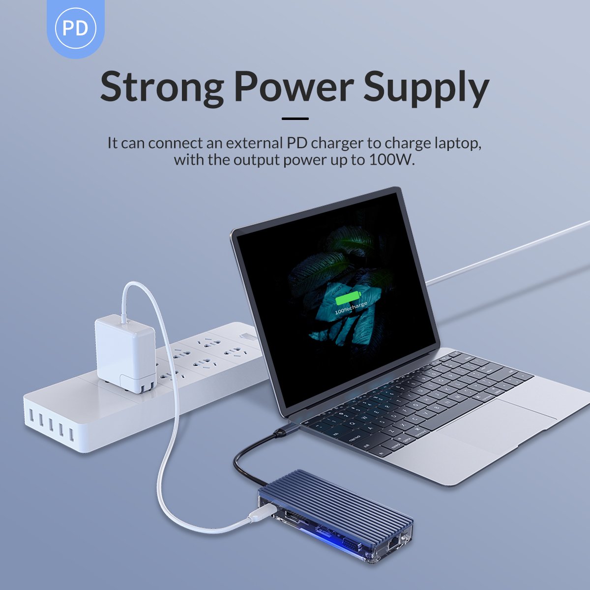 Докинг станция Orico Type-C Power Distribution 3.0 100W