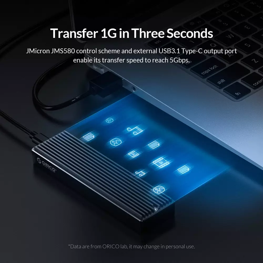 Външна кутия за диск Orico M.2 SATA B-key 5 Gbps