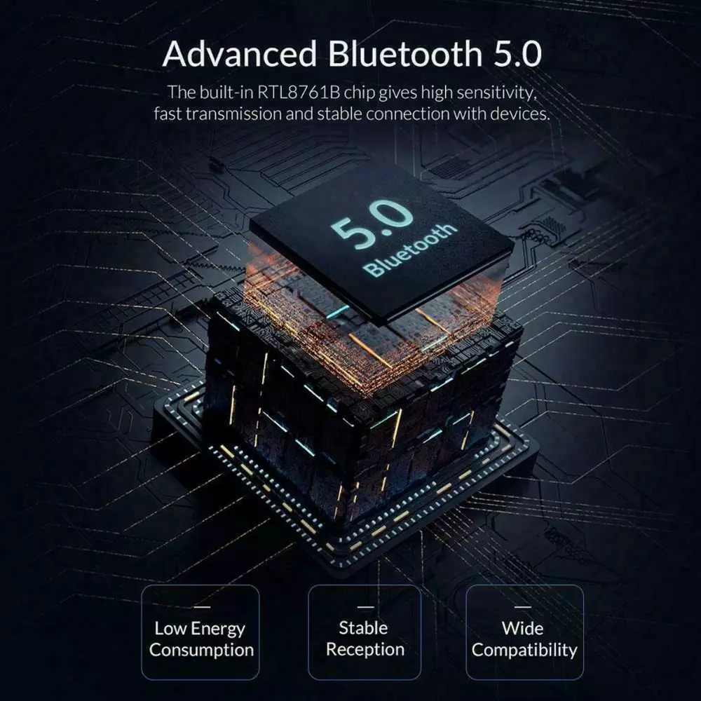 Блутут адаптер Orico BTA-508-BK Bluetooth 5.0 USB adapter Black