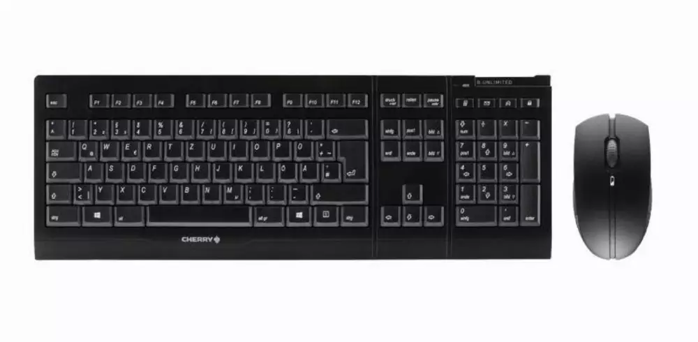 Kомплект клавиатура с мишка CHERRY B.UNLIMITED 3.0, Безжичен, Черен