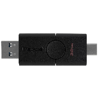 USB памет KINGSTON DataTraveler Duo 32GB, USB 3.2 Gen 1 USB-A + USB-C, Черен