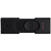 USB памет KINGSTON DataTraveler Duo 64GB, USB 3.2 Gen 1 USB-A + USB-C, Черен
