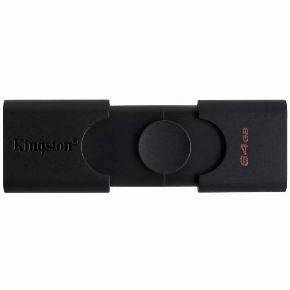 USB памет KINGSTON DataTraveler Duo 64GB, USB 3.2 Gen 1 USB-A + USB-C, Черен
