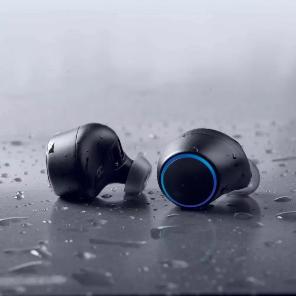 Блутут слушалки-тапи Creative Outlier Gold, с докинг кутийка, Wireless, Черни