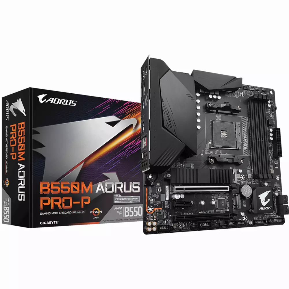 Дънна платка GIGABYTE B550M AORUS PRO-P RGB Fusion 2.0