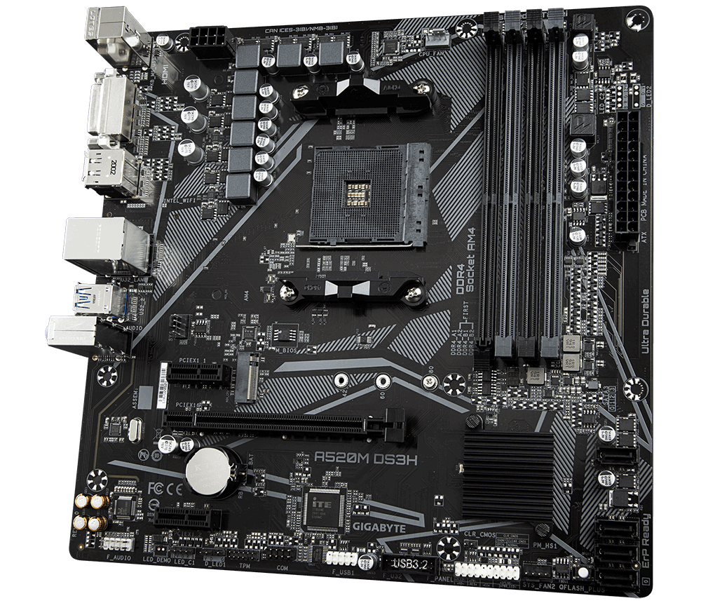 Дънна платка GIGABYTE A520M DS3H