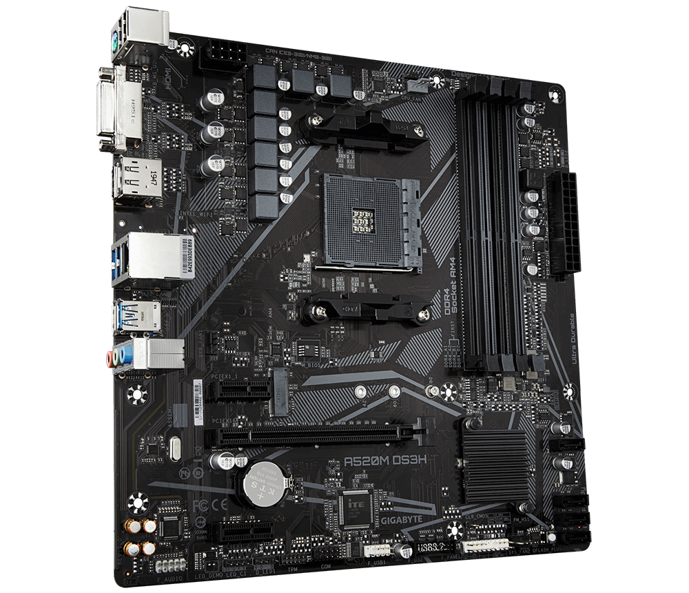 Дънна платка GIGABYTE A520M DS3H