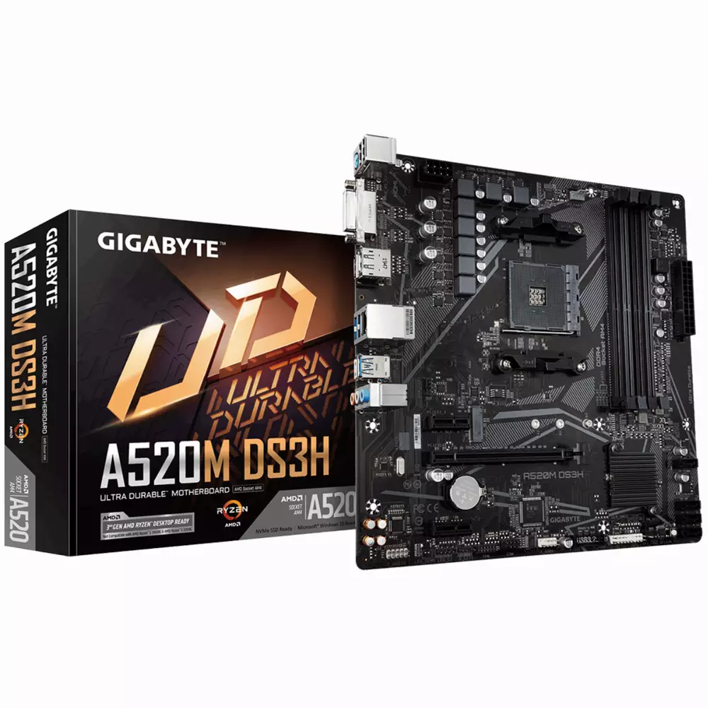 Дънна платка GIGABYTE A520M DS3H