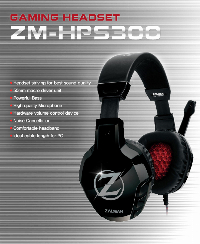 Геймърски слушалки Zalman с микрофон ZM-HPS300