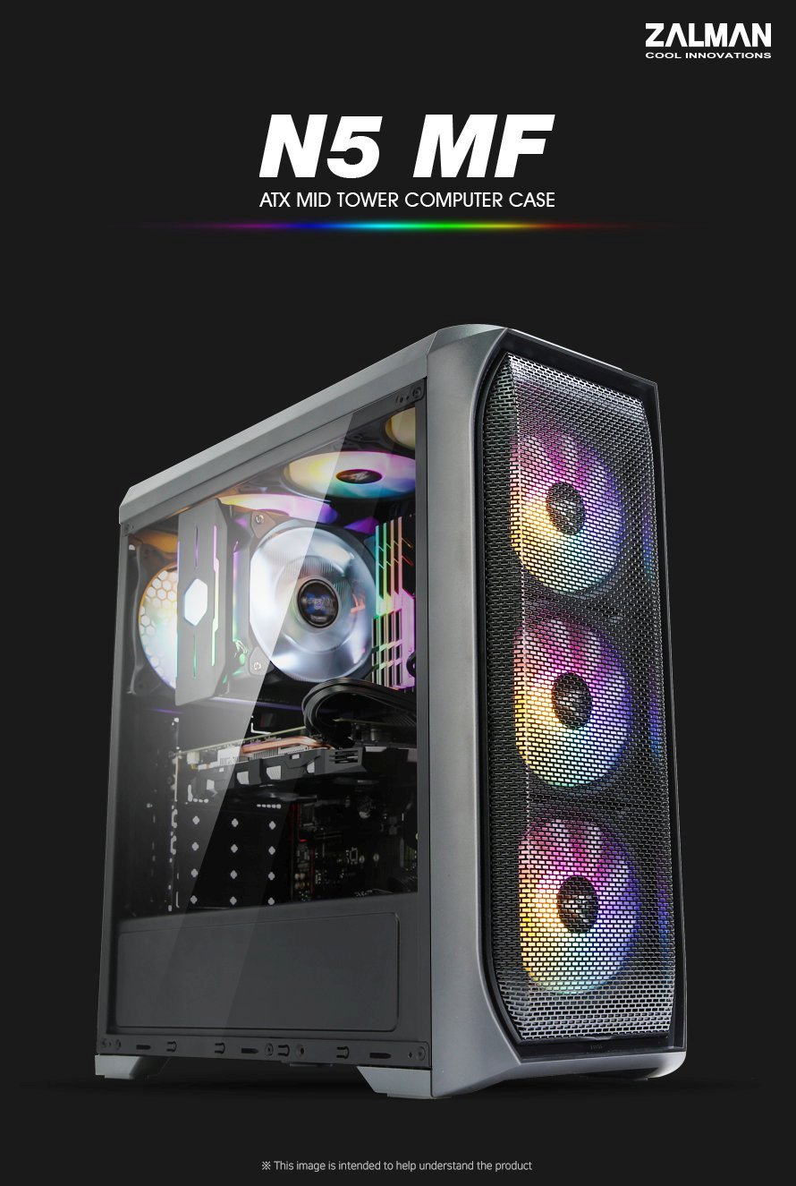 Кутия Zalman N5 MF 4 x 120mm Fixed RGB
