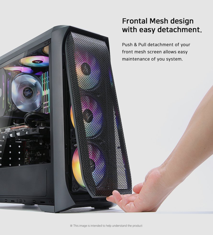 Кутия Zalman N5 MF 4 x 120mm Fixed RGB