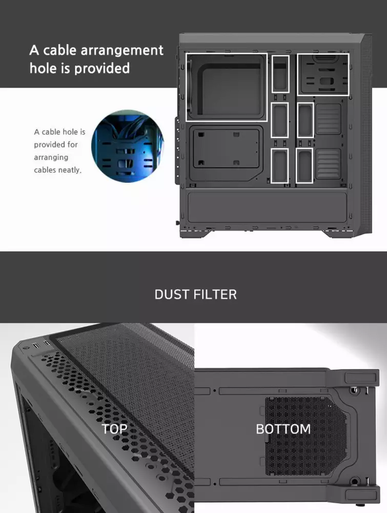 Кутия Zalman N5 TF 4 x 120mm RGB