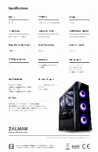 Кутия Zalman N5 TF 4 x 120mm RGB