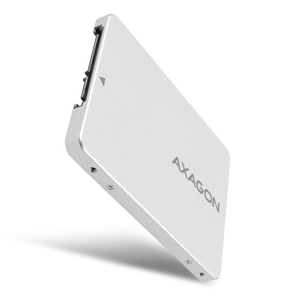 Конвертор Estillo Axagon RSS-M2SD, SATA 6G към M.2 SATA, Алуминий, Сребрист