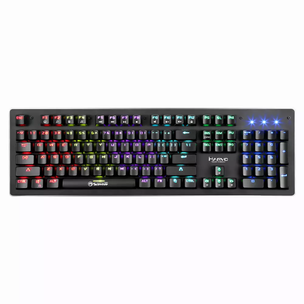 Геймърска механична клавиатура Marvo KG909 - Outemu Blue switches - MARVO-KG909