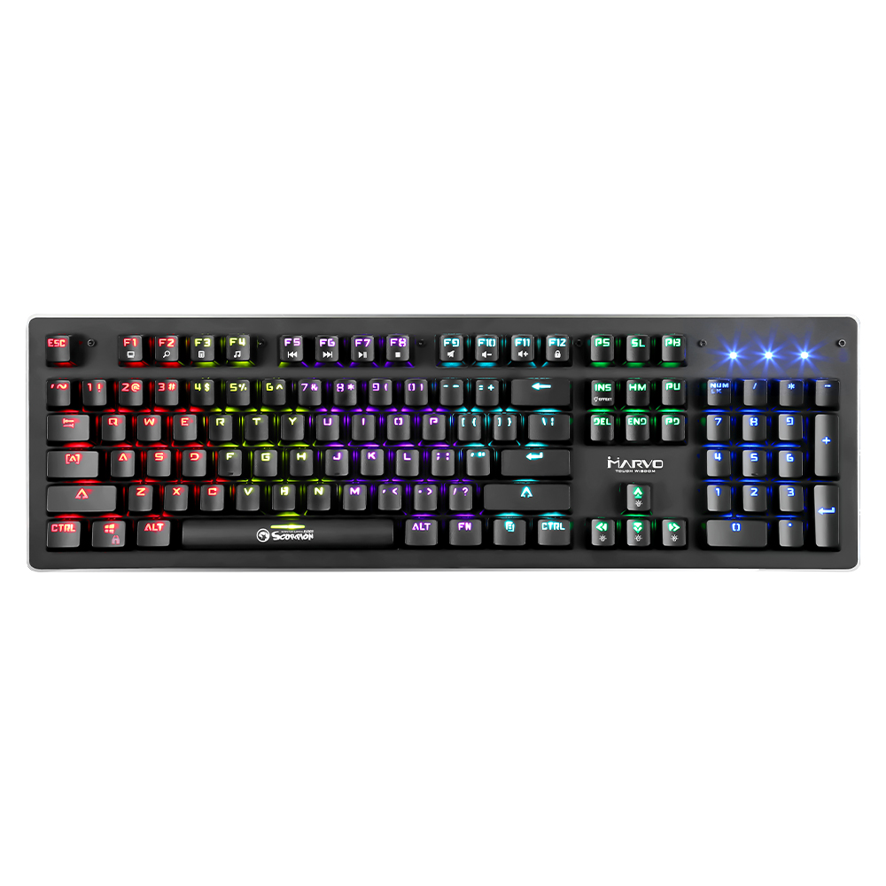 Геймърска механична клавиатура Marvo KG909 - Outemu Blue switches - MARVO-KG909