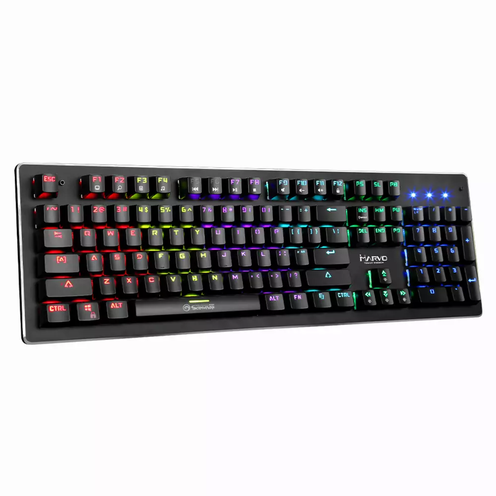Геймърска механична клавиатура Marvo KG909 - Outemu Blue switches - MARVO-KG909