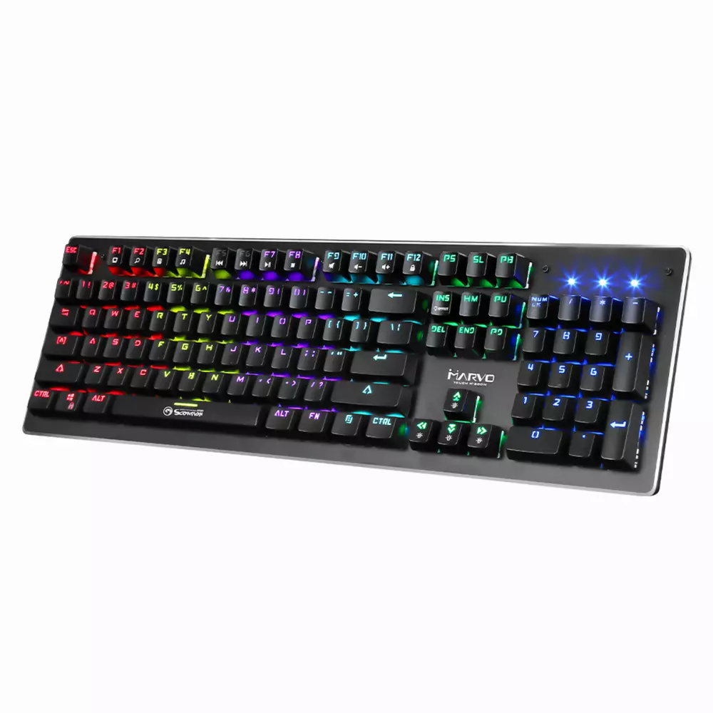 Геймърска механична клавиатура Marvo KG909 - Outemu Blue switches - MARVO-KG909