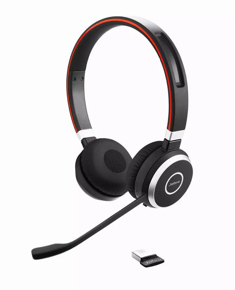 Слушалки Jabra Evolve 65 UC Stereo, Микрофон, Черни 