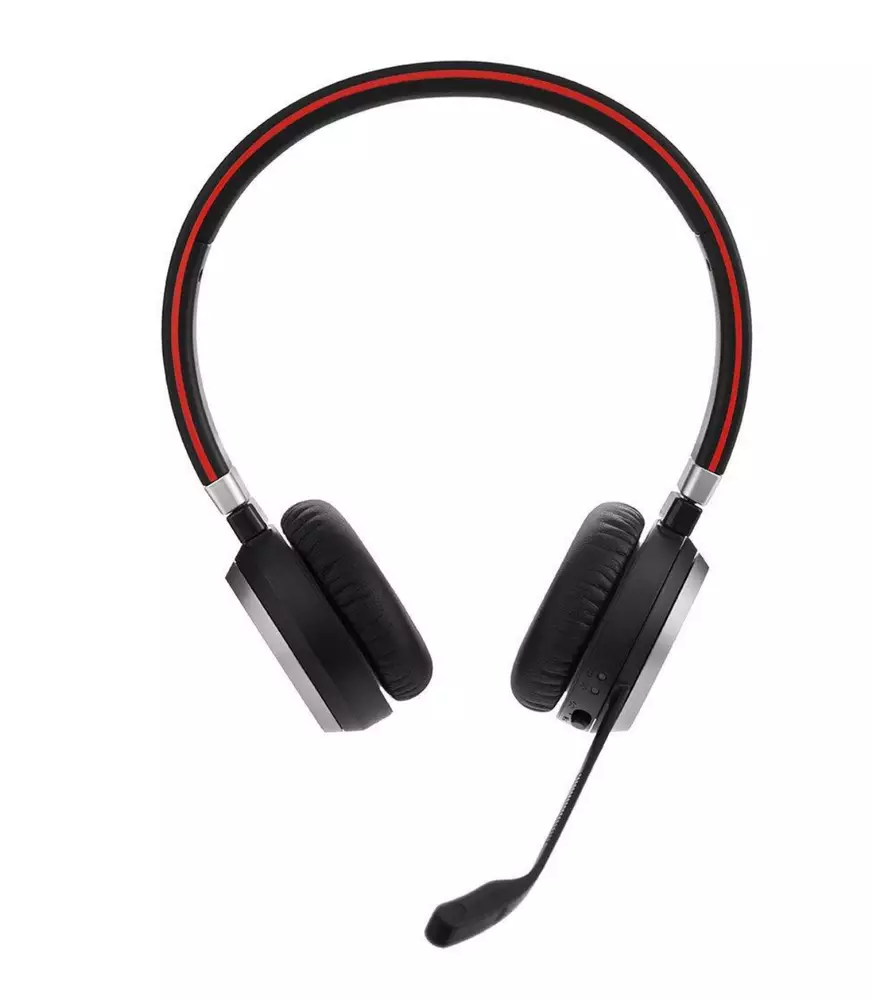 Слушалки Jabra Evolve 65 UC Stereo, Микрофон, Черни 