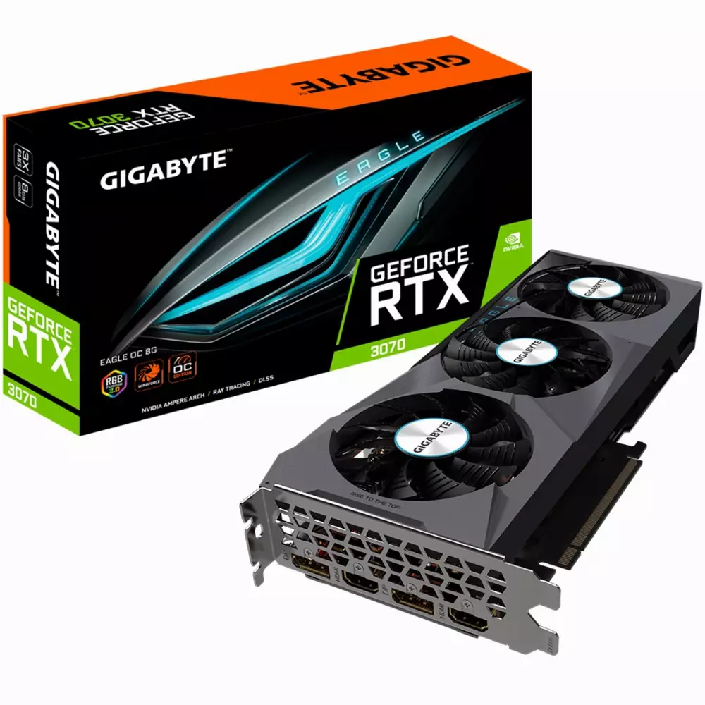 Видео карта Gigabyte GeForce RTX 3070 EAGLE OC 8G