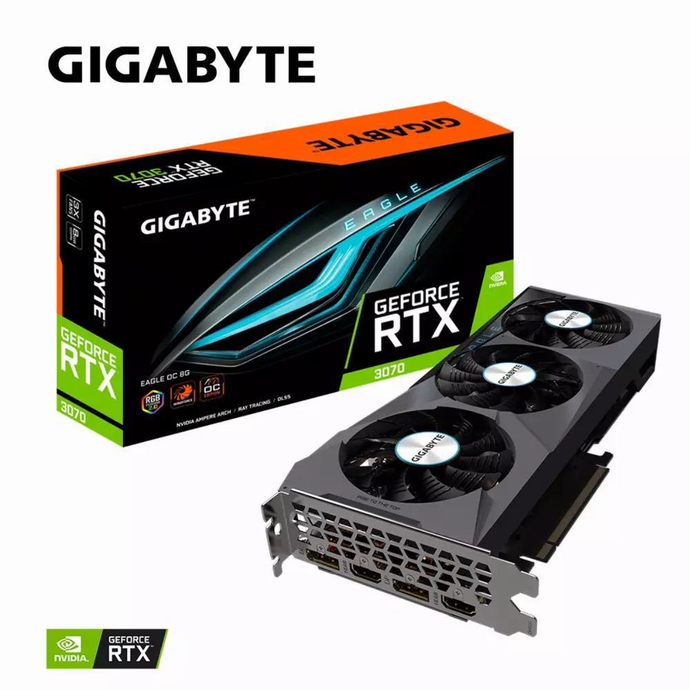 Видео карта Gigabyte GeForce RTX 3070 EAGLE OC 8G
