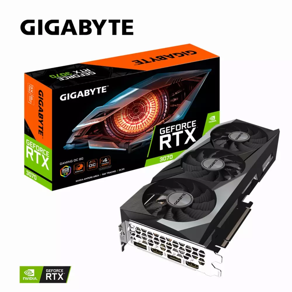 Видео карта GIGABYTE GeForce RTX 3070 GAMING OC 8G Rev 2.0