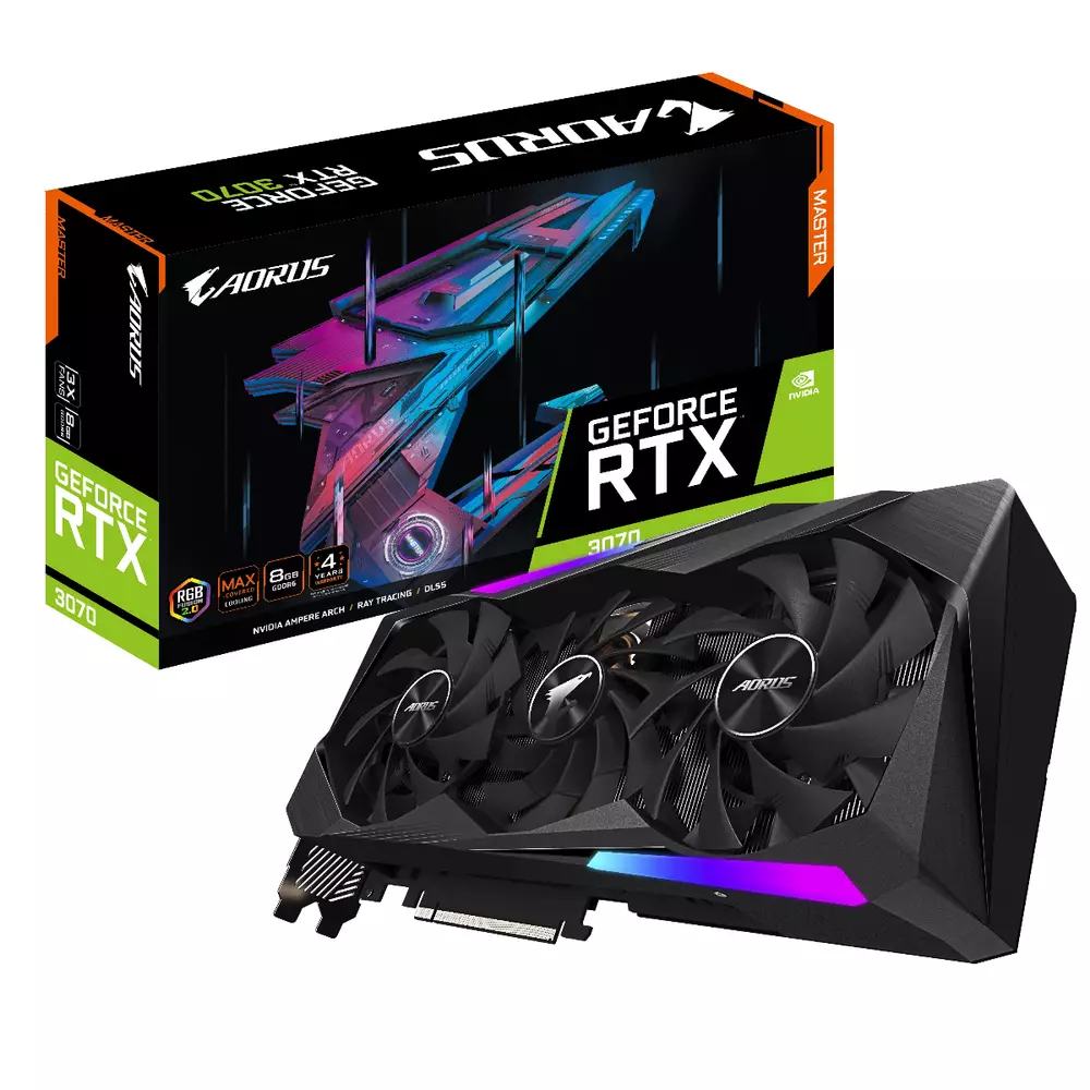 Видео карта GIGABYTE AORUS GeForce RTX 3070 MASTER 8G